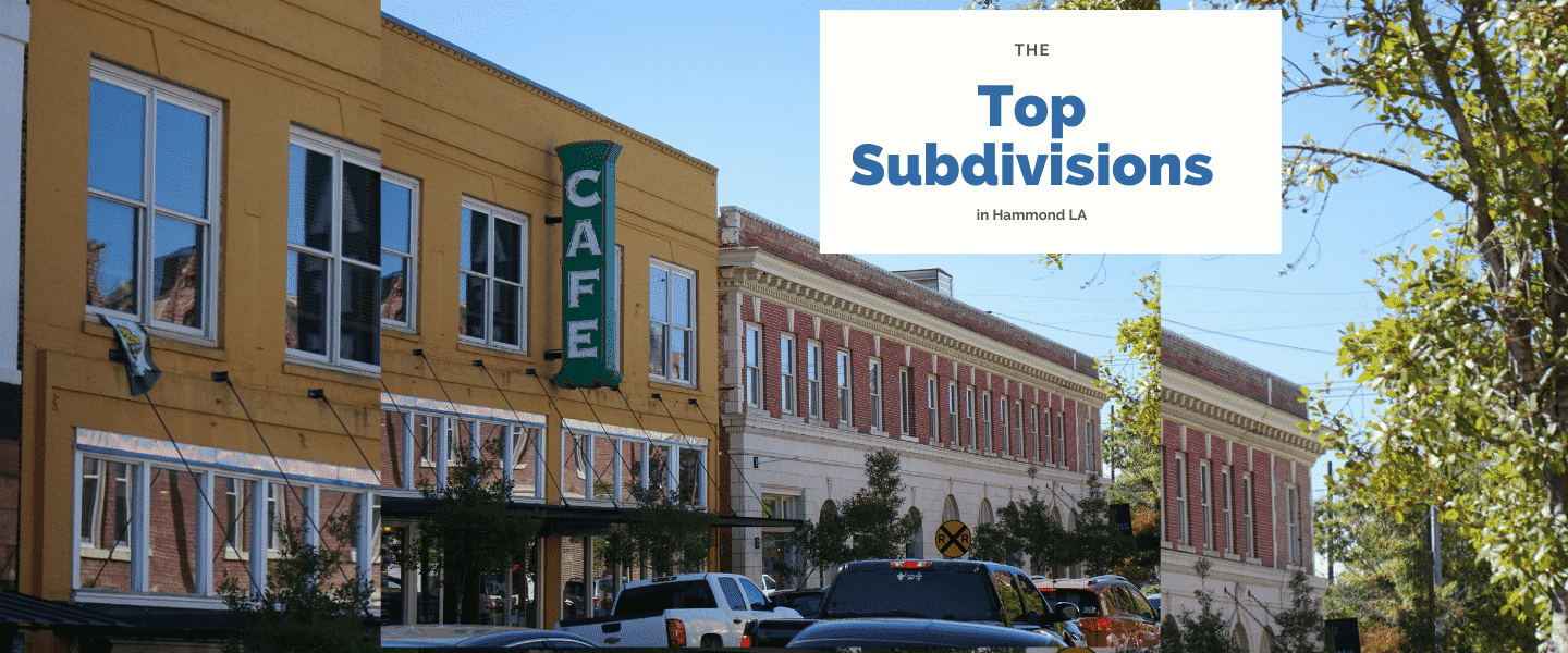 The top subdivsions in Hammond LA