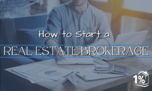 Person at desk preparing to start a real estate franchise