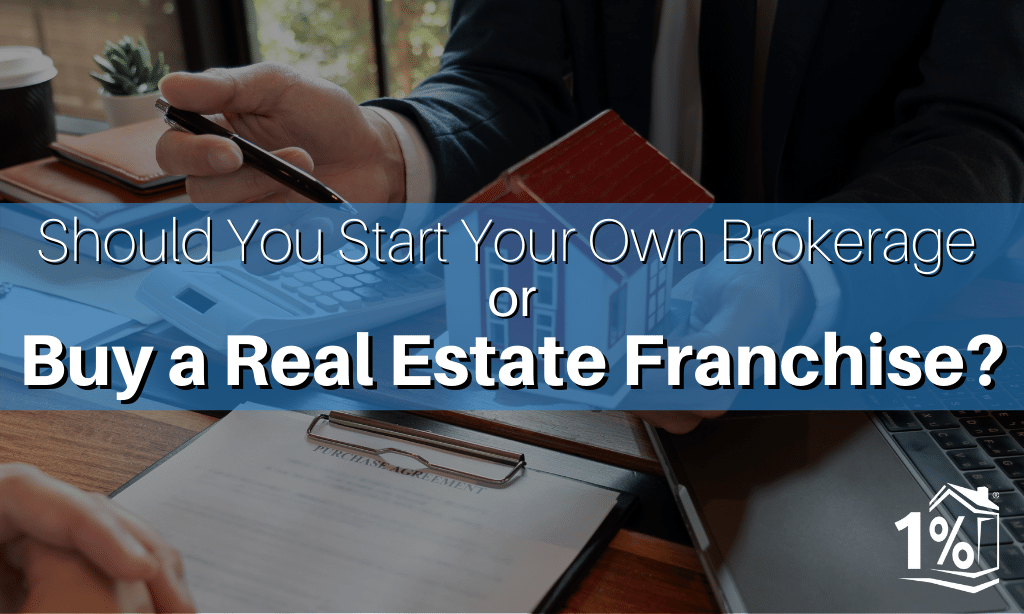 A franchisor and franchisee signing a franchise agreement.