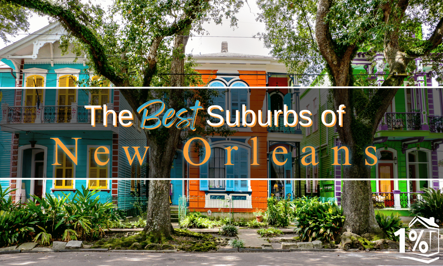 Colorful neighborhood in one of the best suburbs of New Orleans