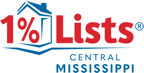 1 Percent Lists Central Mississippi main logo full color large