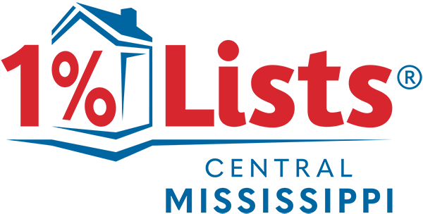 1 Percent Lists Central Mississippi main logo full color large